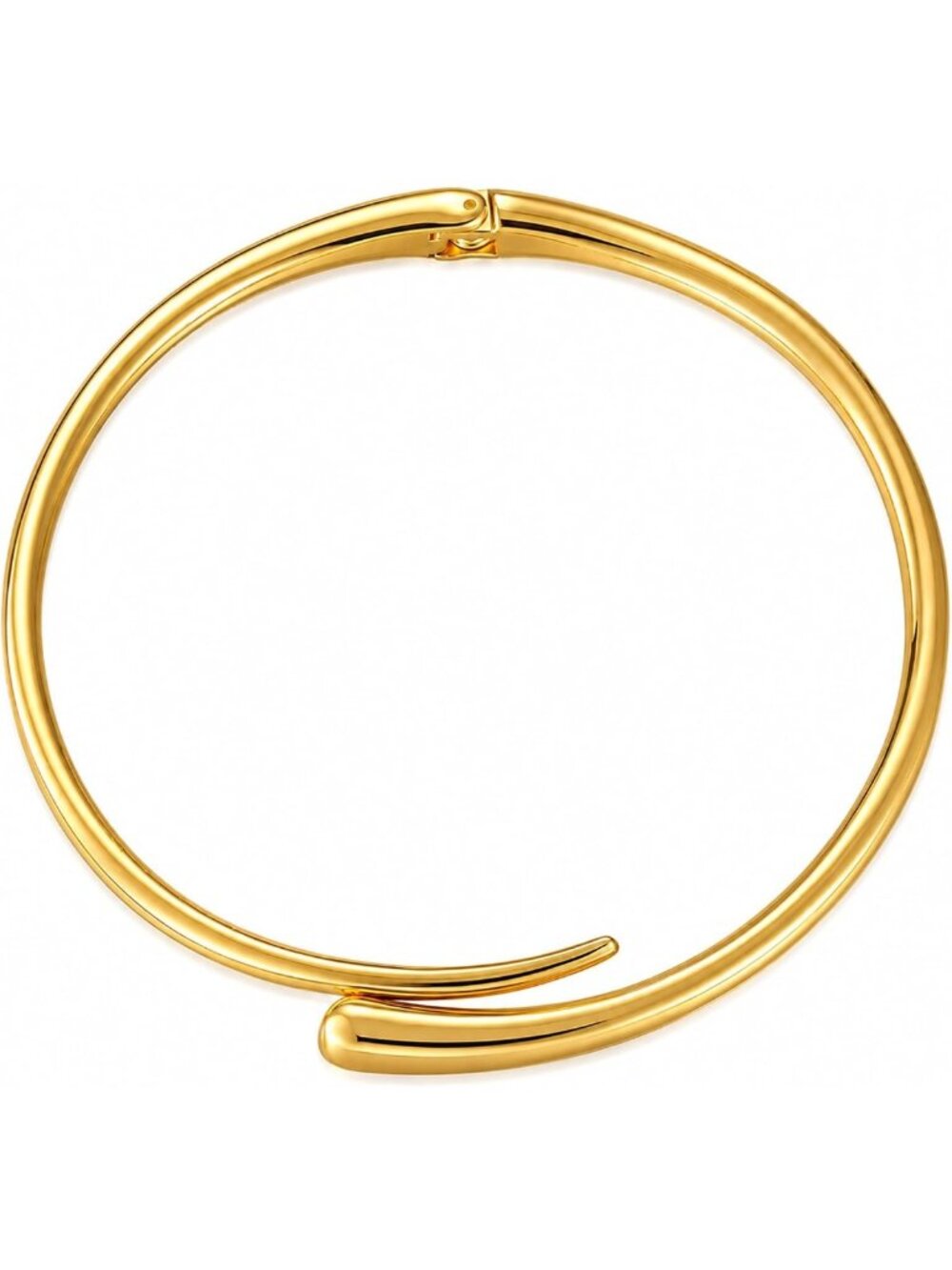 Stylish Open Cuff Torque Choker Necklace with Water Drop Design for Women